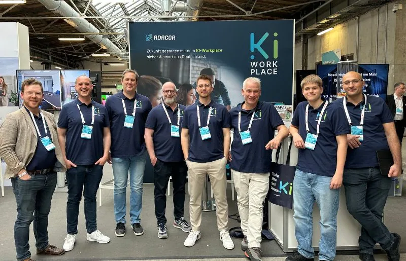 Adacor Messeteam am Stand auf dem Zukunftstag Mittelstand
