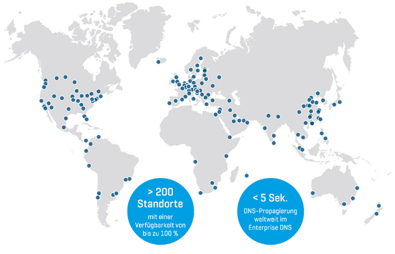 Weltkarte DNS