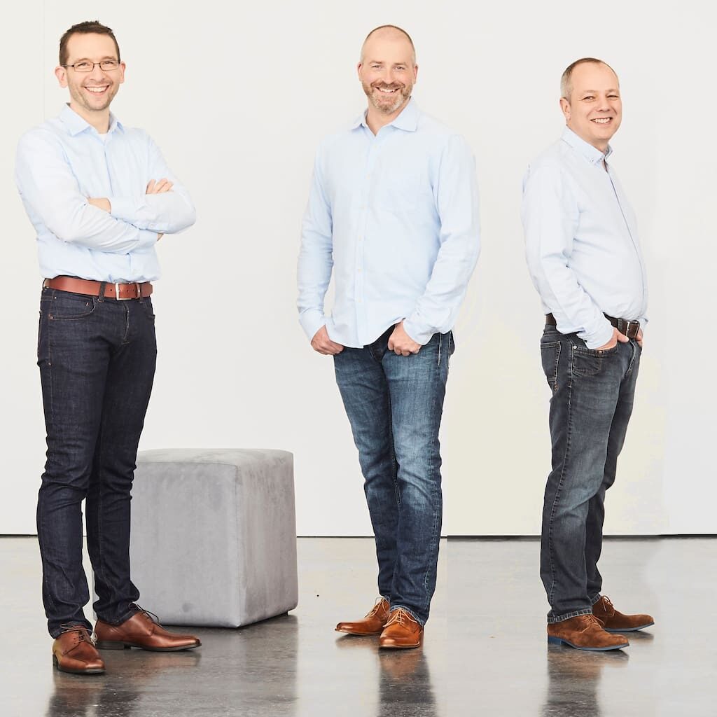 Patrick Fend, Andreas Bachmann, Thomas Wittbecker die Geschäftsführer von Adacor.
